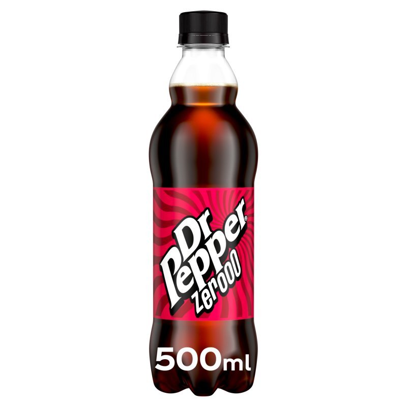 Dr Pepper Zero Bottles <BR> 12 x 500ml