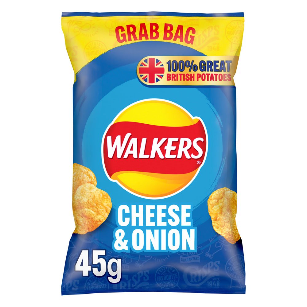 Walkers Cheese Onion Grab Bag 32 x 45g