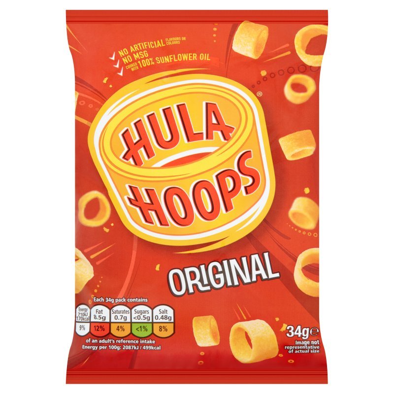 KP Hula Hoops Ready Salted   32 x 34g