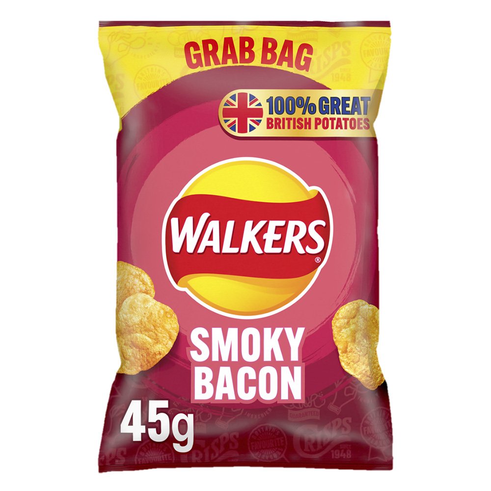Walkers Grab Bag Smokey Bacon  32 x 45g