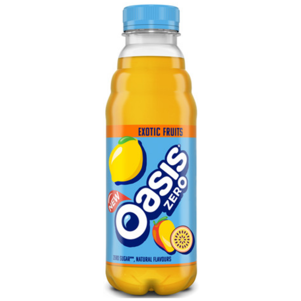 Oasis Exotic Zero Bottles  12 x 500ml