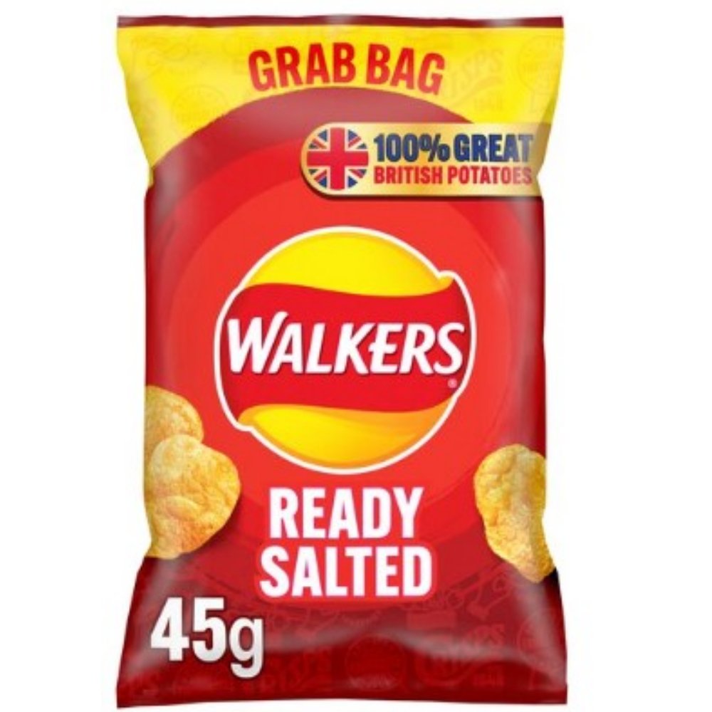 Walkers Ready Salted Grab Bag  32 x 45g