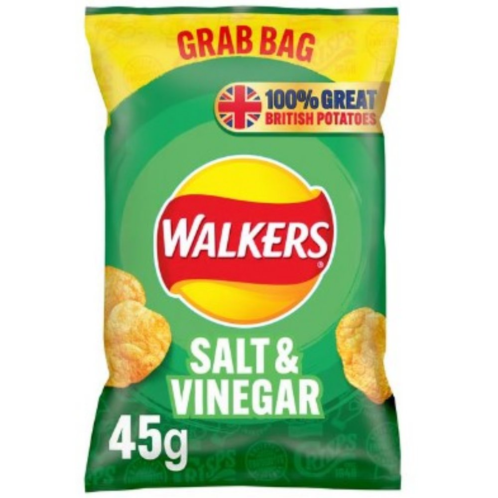 Walkers Salt & Vinegar Grab Bag  32  X 45g