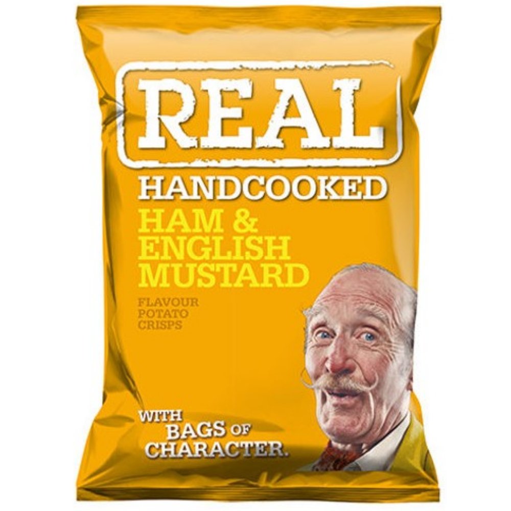 Real Crisps Ham & Mustard  24 x 35g