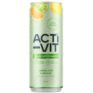 Activit Lemon & Lime Cans 12 x 330ml