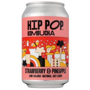 Kombucha <BR> Strawb & Pine Cans<BR> 12 x 330ml