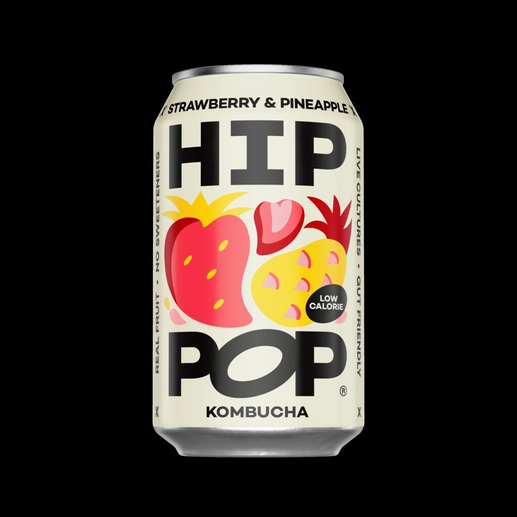 Kombucha <BR> Strawb & Pine Cans<BR> 12 x 330ml