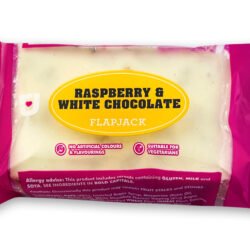 White Chocolate & Raspberry Flapjack <BR> 24 x 125g