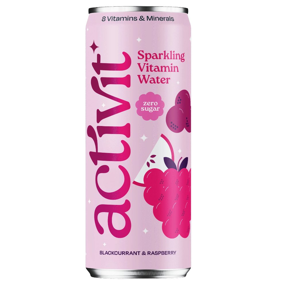 Activit Black & Rasp Cans 12 x 330ml