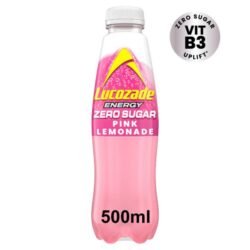 Lucozade Energy Zero Pink Lemon 12 x 500ml