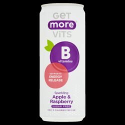 Get More Vits B Water Apple & Rasp Cans 12 x 330ml
